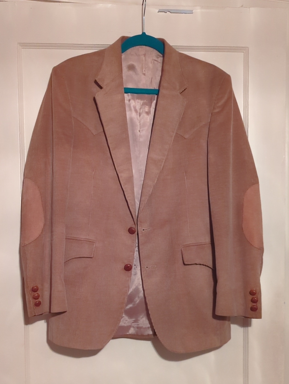 Farah Of Texas Countrywear- Camel/Tan Corduroy Sport Coat with Elbow Patches
